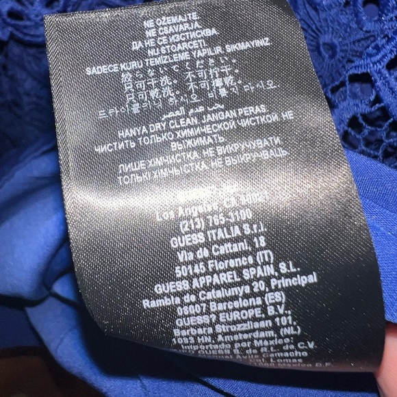 Guess Blue Solstice Lace Dress | Size 2 - Picture 7 of 9